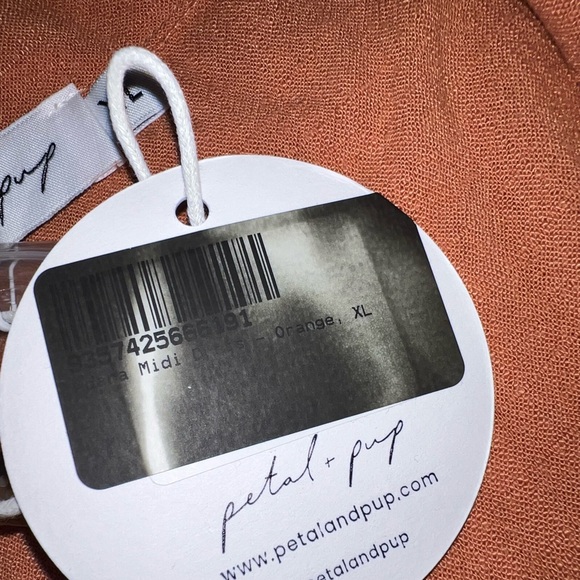 Petal & Pup Adara Midi Dress in Orange Size XL New with tag - Picture 10 of 11